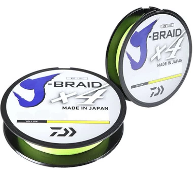 Daiwa J-Braid X4 Fluorescent Yellow Line 3 Daiwa J-Braid X4 Fluorescent Yellow Line
